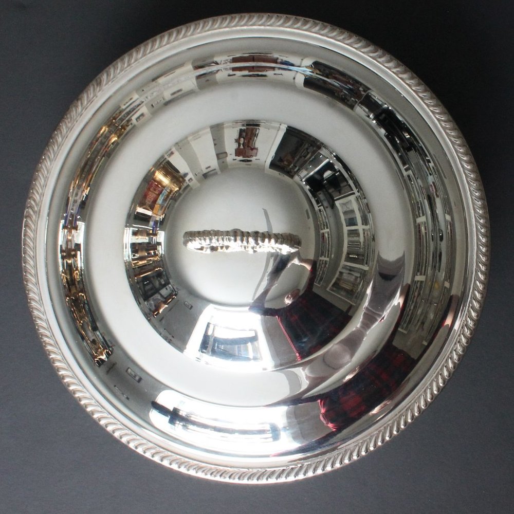 [RIDEAU PLATE] Lidded Silver Serving Tray with and Glass Dish - Picture 8 of 17